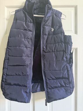 U.S. Polo Assn. Boys Dark Blue Quilted Puffer Vest